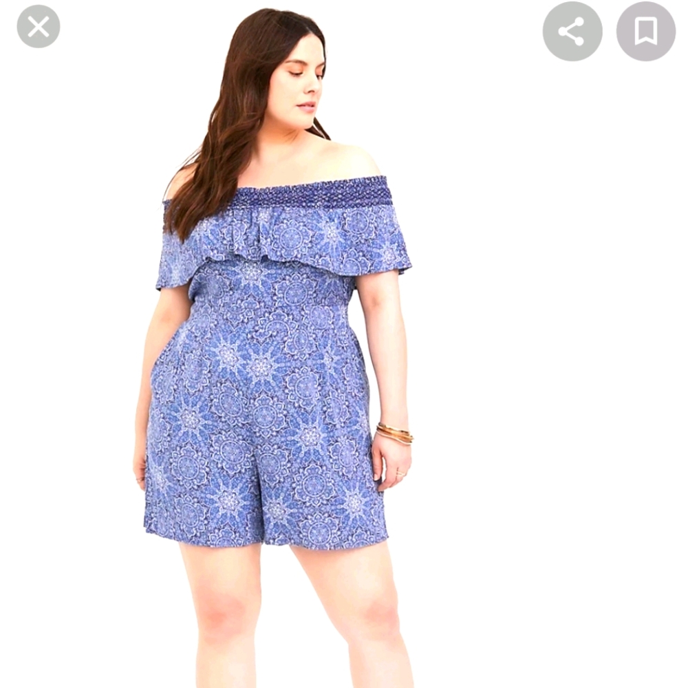 Blue Romper with pockets